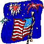 flag & fireworks