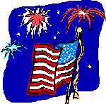 flag & fireworks